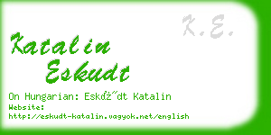 katalin eskudt business card